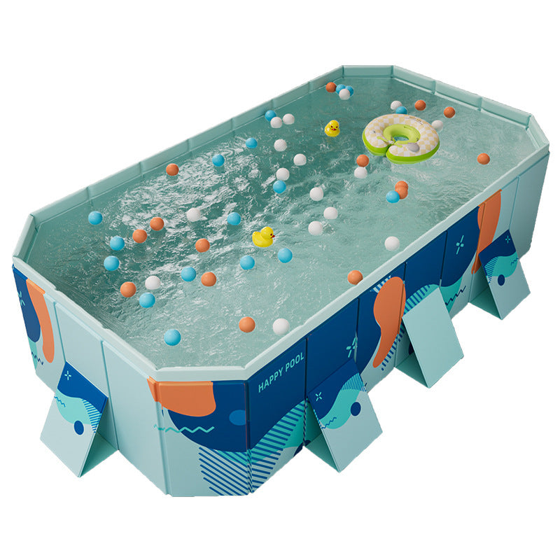 Large foldable rectangular above ground swimming pool by eprolo, easy to set up outdoor pool for families, suitable for adults and kids