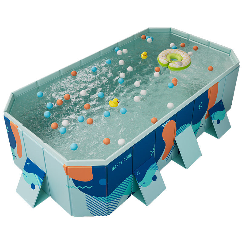 Large foldable rectangular eprolo family swimming pool with easy setup, non-inflatable above ground design for adults and kids outdoors.