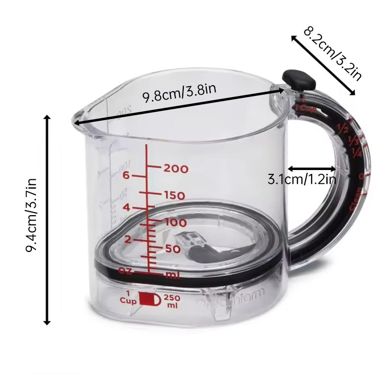 Adjustable Measuring Cube - Kitchen Cooking Cup with Scraper Seal - American Smart
