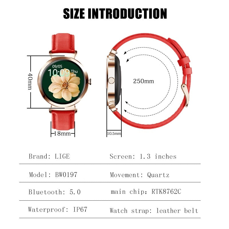 Smart women's multifunctional bracelet watch by LIGE/BANGWEI, featuring a sleek display and stylish design.