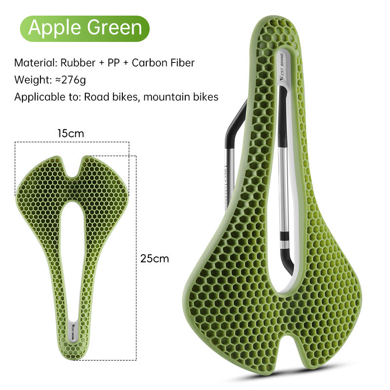 eprolo WEST BIKING TPE Honeycomb breathable bike saddle for racing, road, and MTB bikes with ergonomic design and ventilation.