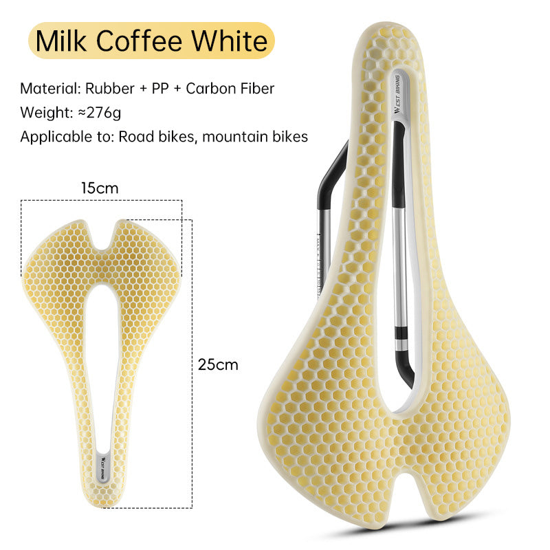eprolo WEST BIKING TPE Honeycomb breathable bike saddle for racing, road, and MTB bikes, with ergonomic honeycomb design