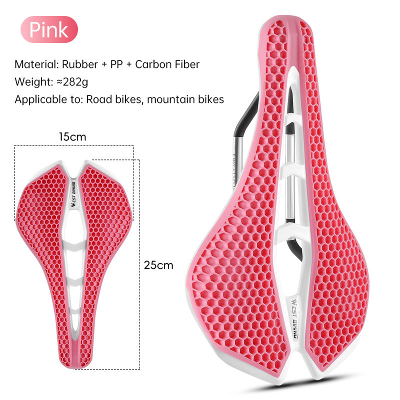 eprolo WEST BIKING TPE Honeycomb Breathable Bike Saddle for racing, road, and MTB bikes, with ergonomic design and honeycomb cushioning.