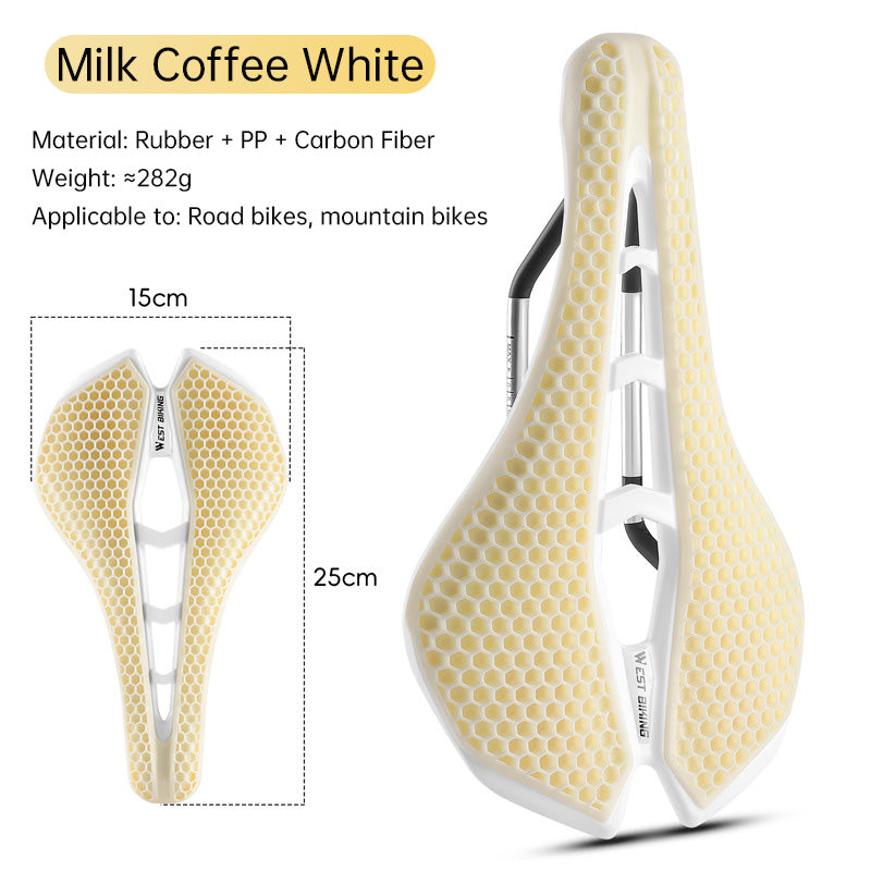 eprolo WEST BIKING TPE Honeycomb Breathable Bike Saddle for racing, road, and MTB bikes, with ergonomic honeycomb design and TPE padding.