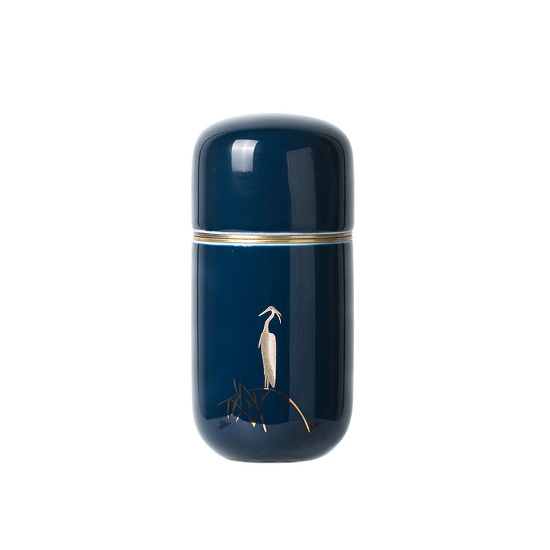 Ceramic Tea Jar Japanese Travel Mini Tea Storage Box Vintage Jar Green Tea Storage Containers - American Smart