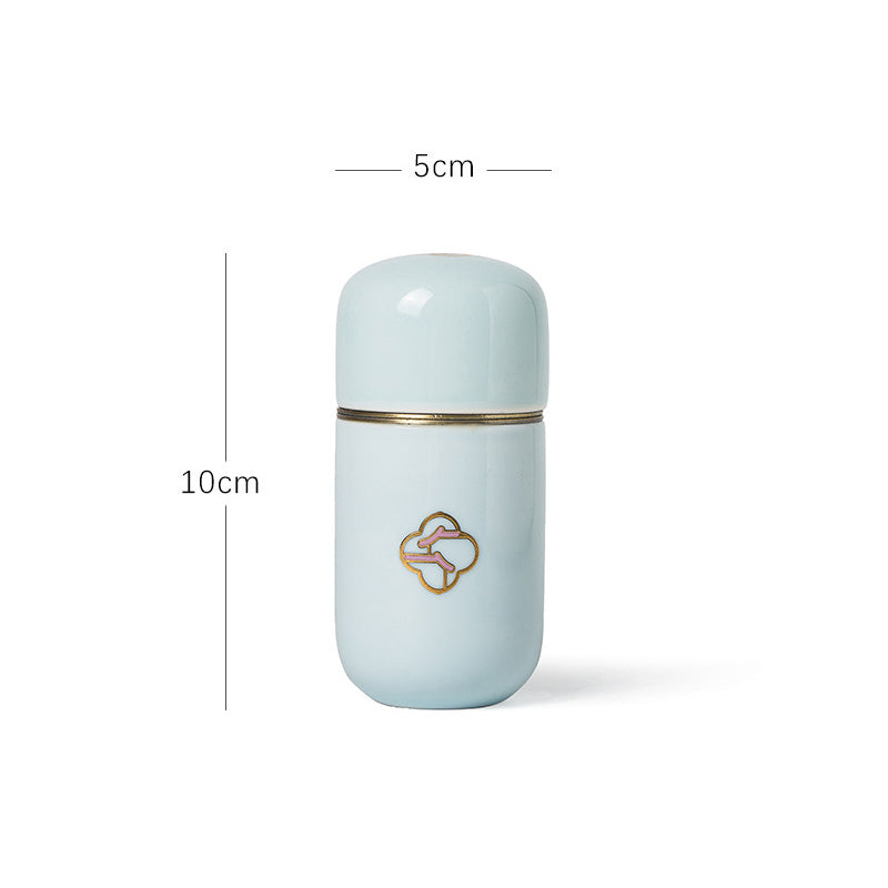 Ceramic Tea Jar Japanese Travel Mini Tea Storage Box Vintage Jar Green Tea Storage Containers - American Smart