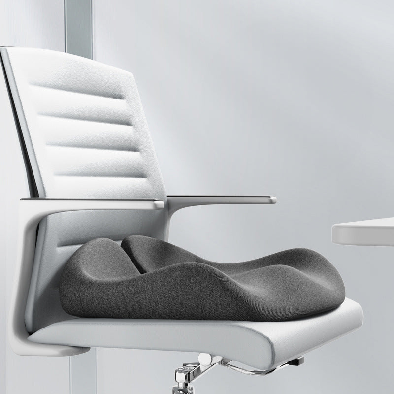 eprolo memory foam coccyx cushion with non-slip bottom, designed for office and car seats to relieve tailbone, sciatica, and back pain.