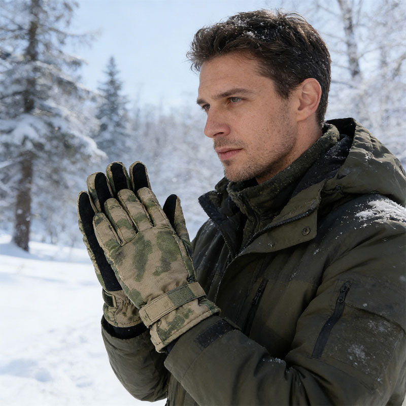 Eprolo Russian VKBO 3.0 Ruins camouflage winter tactical five-finger cold-proof gloves for military use