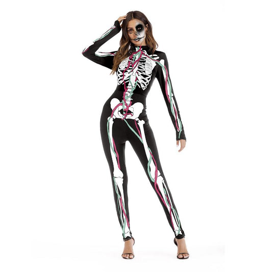Eprolo Halloween festival costume jumpsuit with long sleeves, suitable for party events and festive celebrations.