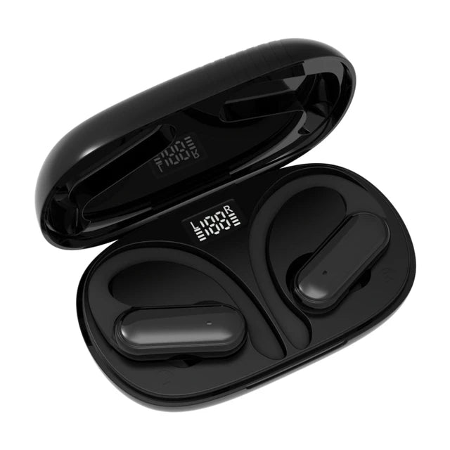 Wireless sports TWS Bluetooth earphones by eprolo with in-ear design, touch controls, stereo sound, and sleek plated finish.