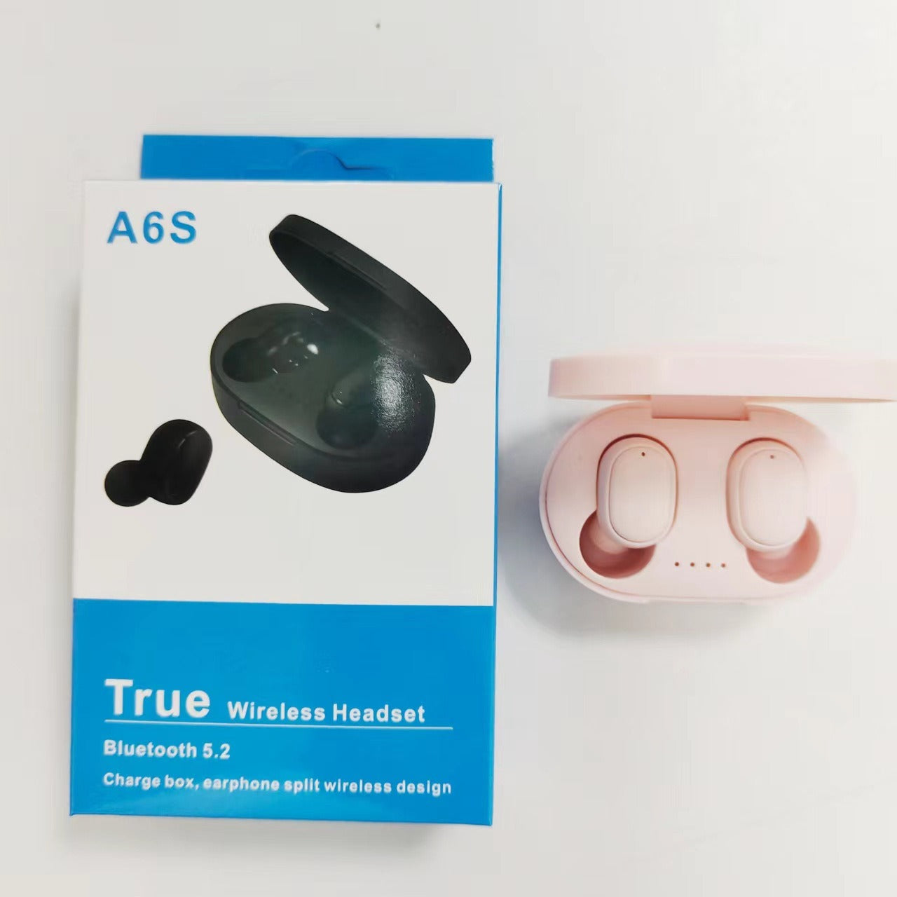 A6S Bluetooth Headset Macaron Bluetooth 5.2 Wireless TWS Earbuds Sports Mini New Headphones - American Smart