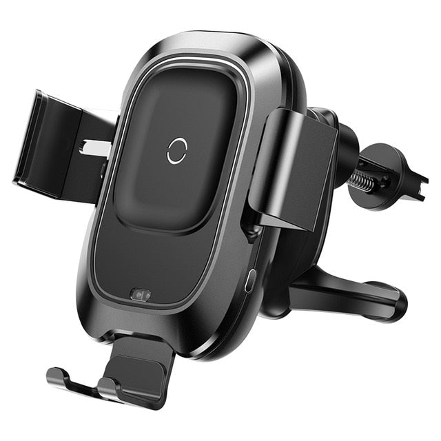 Baseus Qi Car Wireless Charger For iPhone Xs Max Xr X Samsung S10 S9 Intelligent Infrared Fast Wirless Charging Car Phone Holder - American Smart