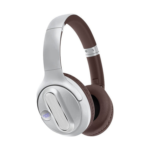 eprolo AKZ-13b American retro wireless Bluetooth headset with battery display and long battery life, shown with ear cushions and controls