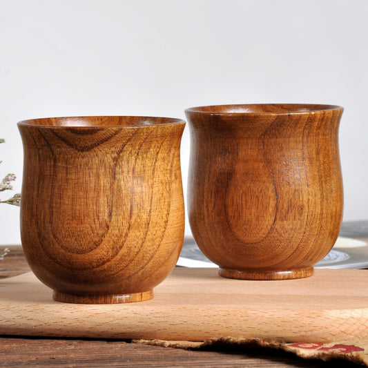 Natural simple sour date wooden tea cup for water or tea, handcrafted by eprolo, ideal for tea ceremony and traditional drinking.