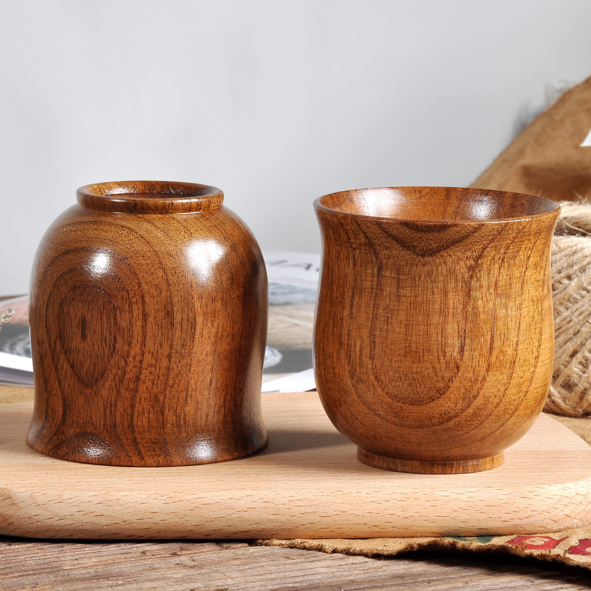 Natural simple sour date wooden tea cup for water or tea, handcrafted eprolo wooden cup for tea ceremony and daily use