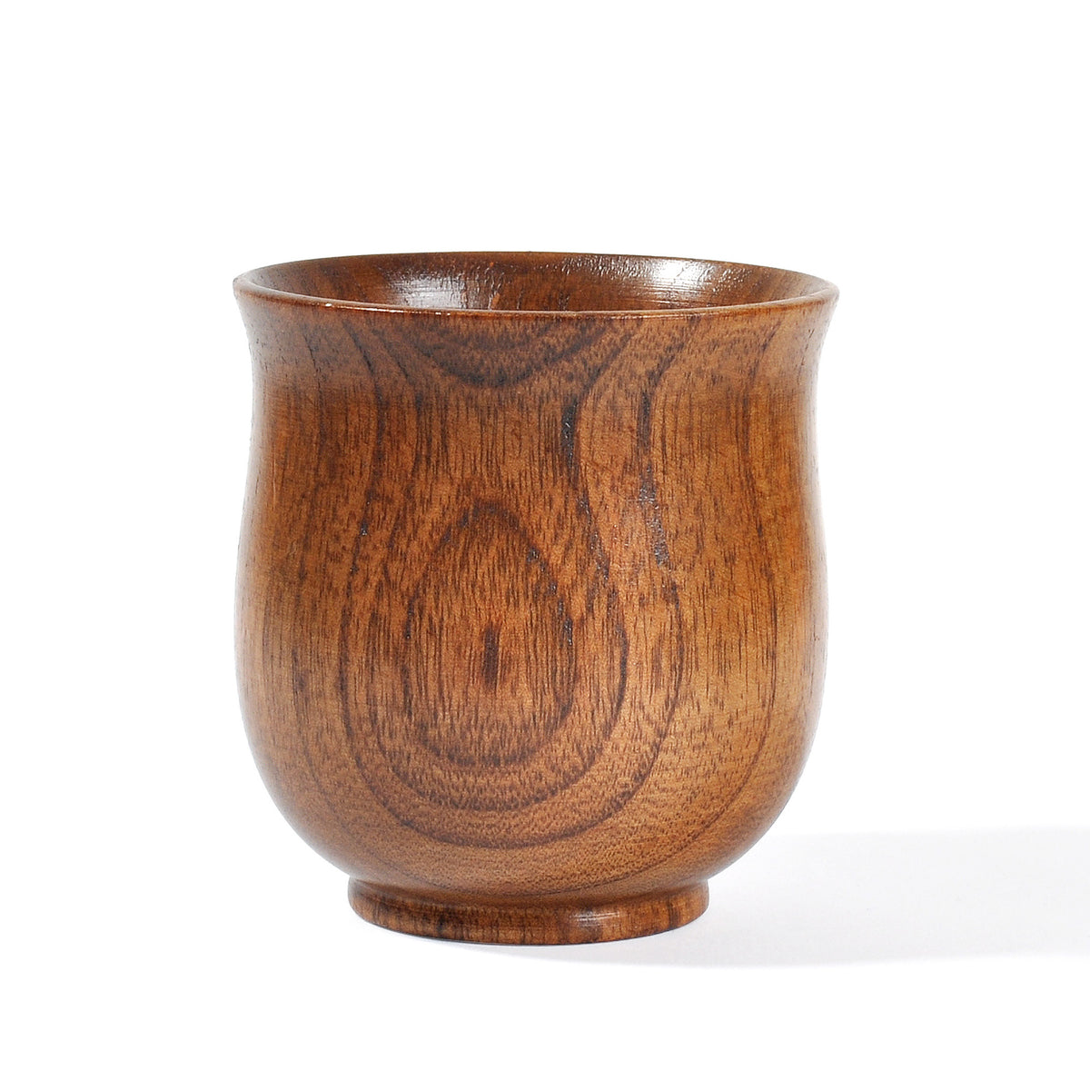 Natural simple sour date wooden tea cup for water or tea, handcrafted by eprolo, ideal for tea ceremony or everyday use.