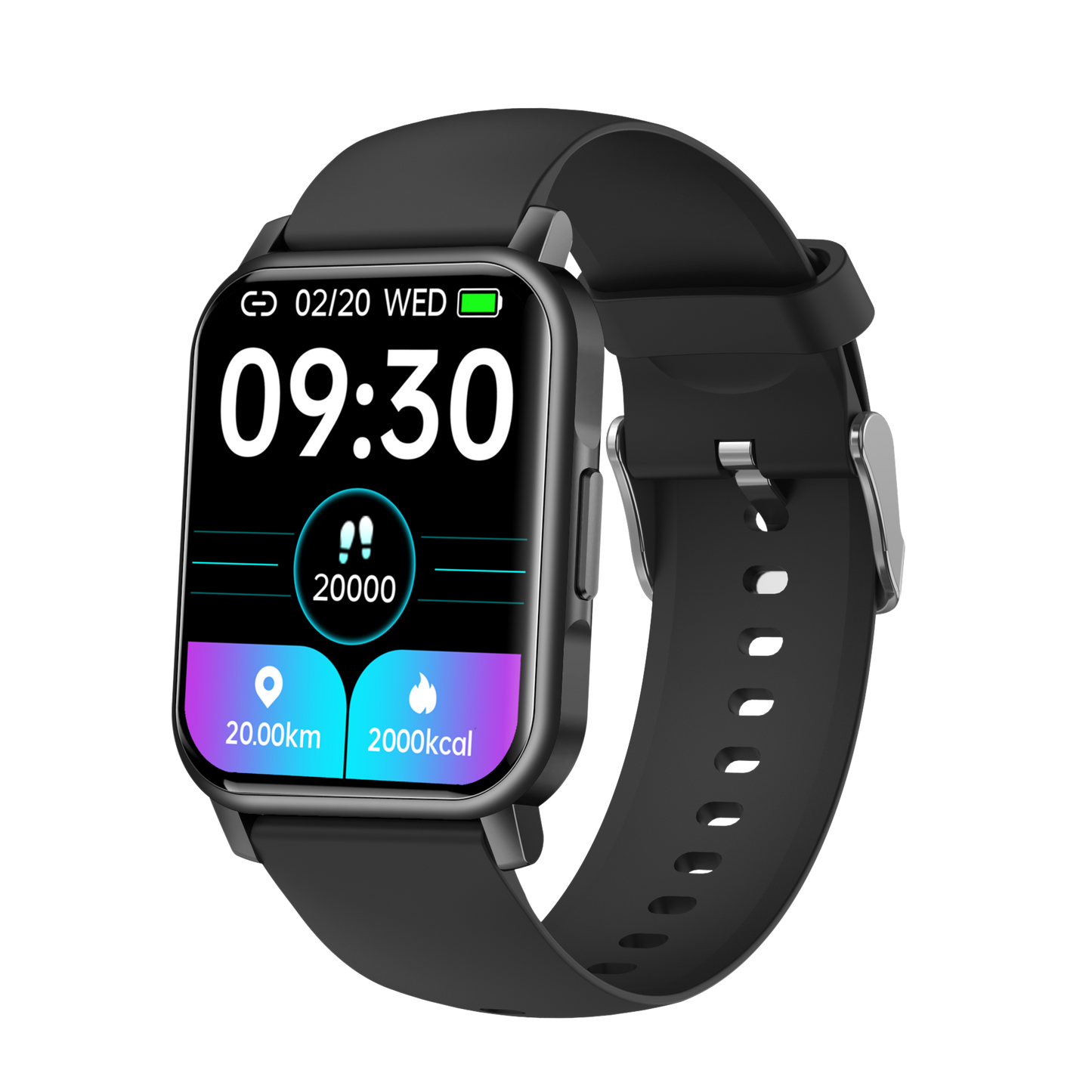 eprolo NK15 smart bracelet with heart rate monitor, sleep tracking, step counter, and customizable DIY dial display.