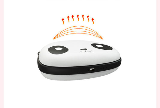 Eprolo winter hand warmer with cartoon design, USB rechargeable, portable, explosion-proof white hand warmer for cold weather.