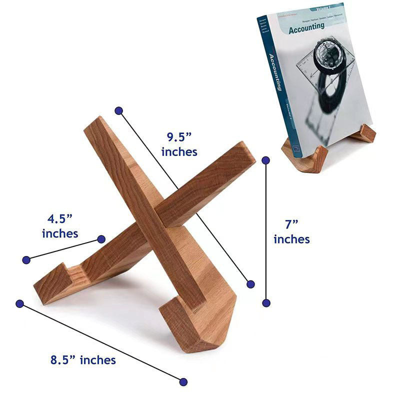 Eprolo wooden lazy person recipe rack with iPad stand, solid wood record storage and display for household use.