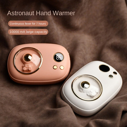 Eprolo mini space number display warm hand treasure 2-in-1 charging device with digital display and warm hand feature