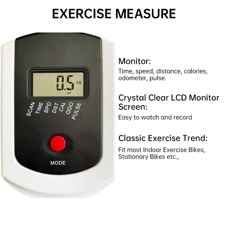 eprolo heart rate electronic display for spinning bikes and fitness equipment, showing speed and performance metrics