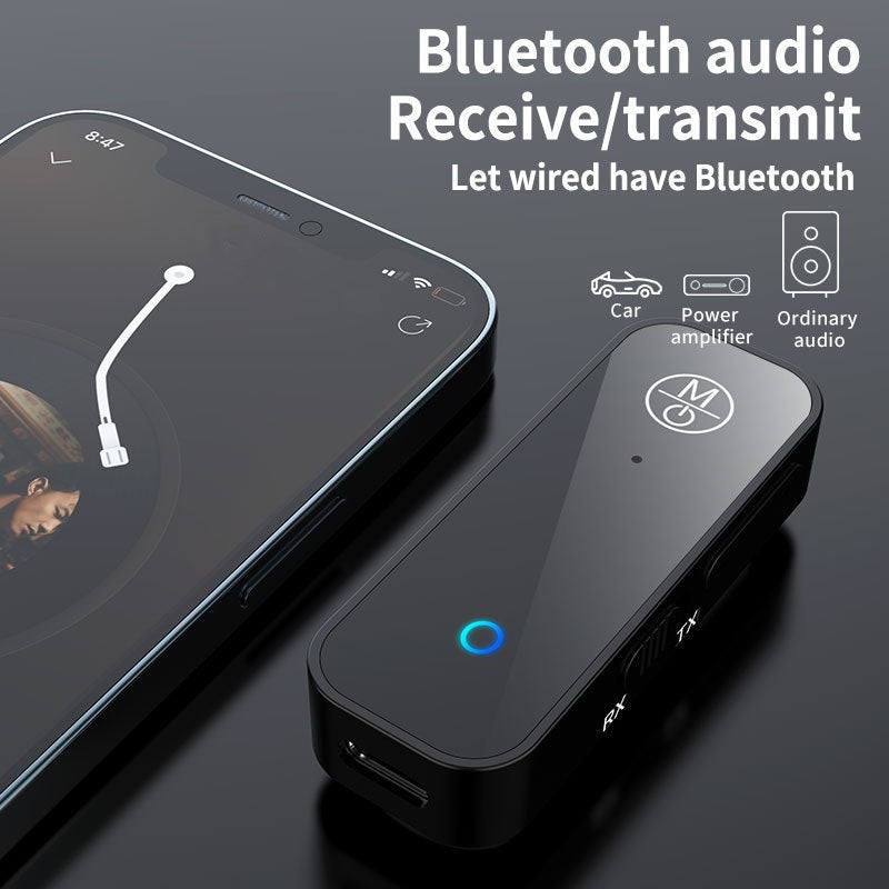 Eprolo B28 Bluetooth audio adapter for vehicles, 3.5mm dual-function Bluetooth receiver, compact and easy to use.
