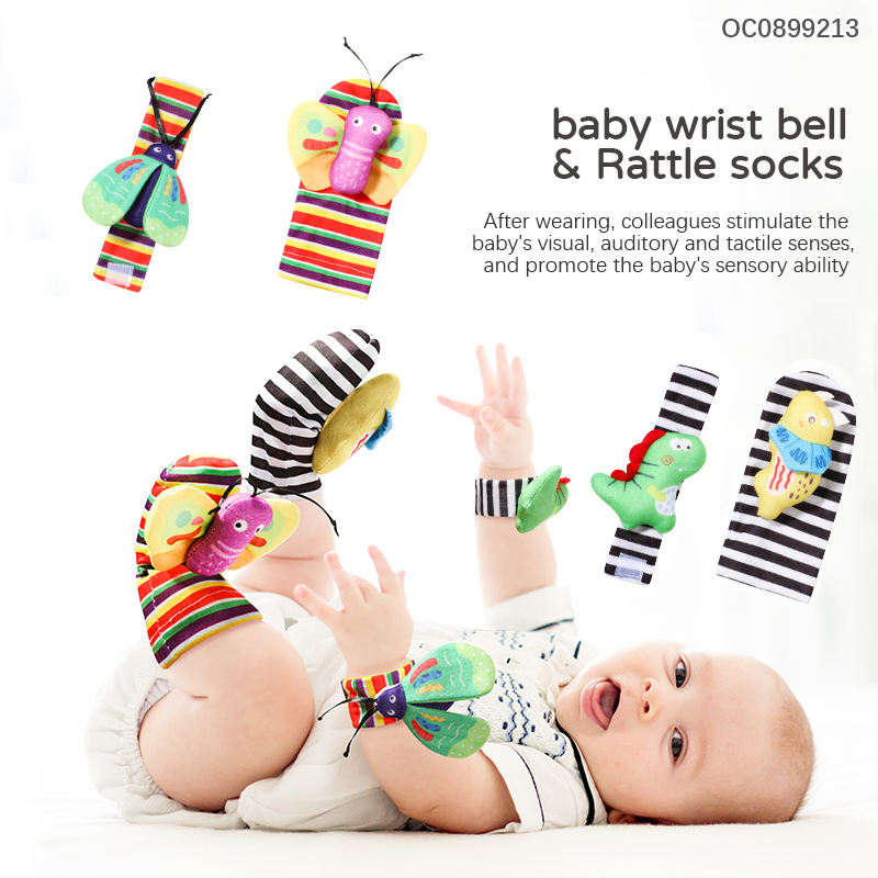Eprolo baby toys set with wrist ringing socks and comfort items for newborns aged 0-1 year, ideal for baby gift-giving