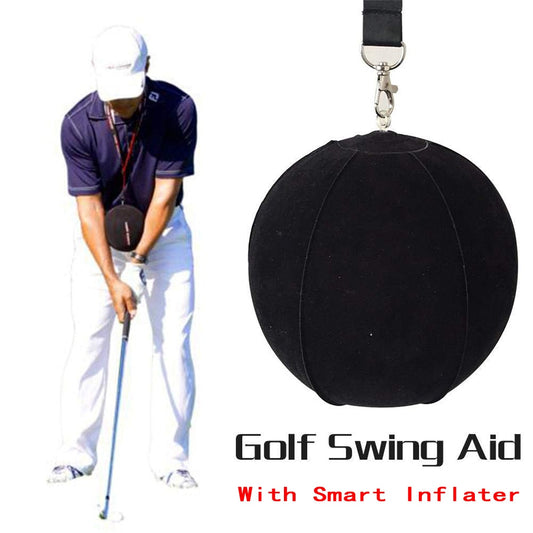 eprolo golf swing trainer ball with smart inflatable assist for posture correction, used for golf practice and improving swing.