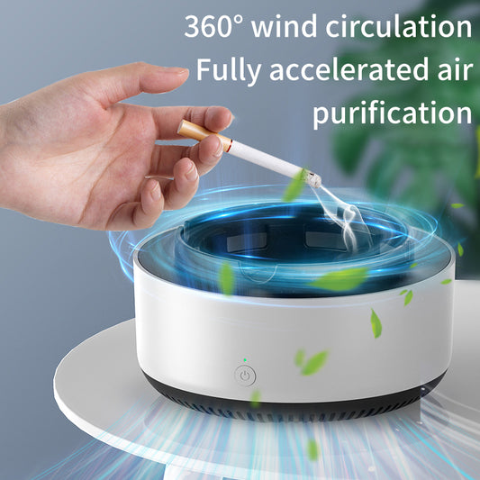 Eprolo air purifier ashtray for secondhand smoke removal, ideal for indoor living rooms and offices, with sleek design.
