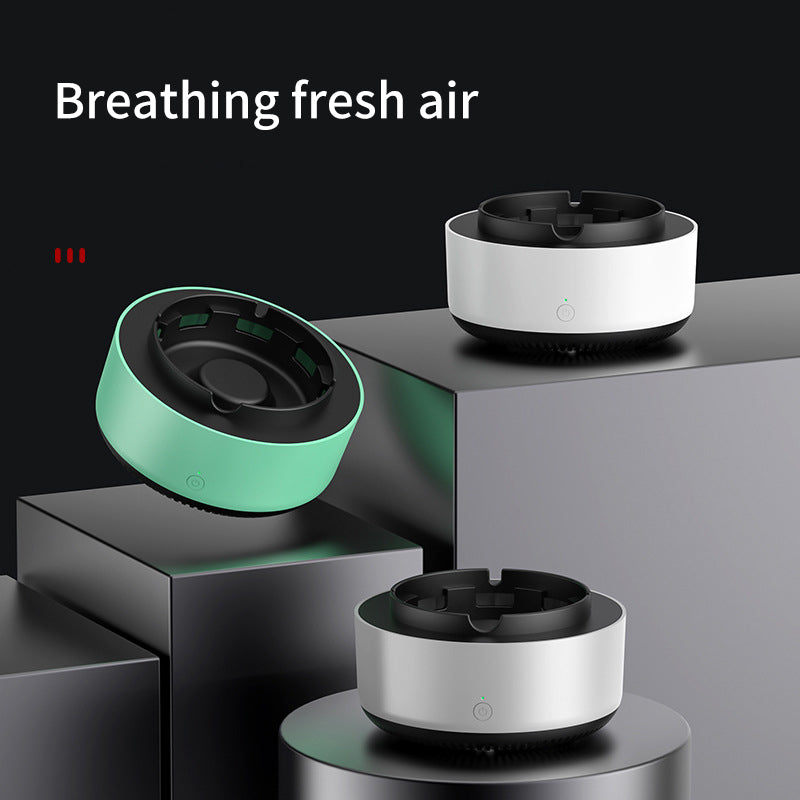 Eprolo air purifier with ashtray design, eliminating secondhand smoke in indoor living room or office environments.
