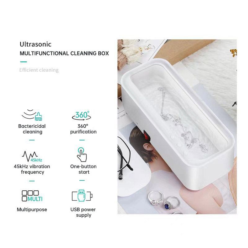 Eprolo intelligent sonic wave cleaning machine, small portable electric ultrasonic cleaner with compact design for household use