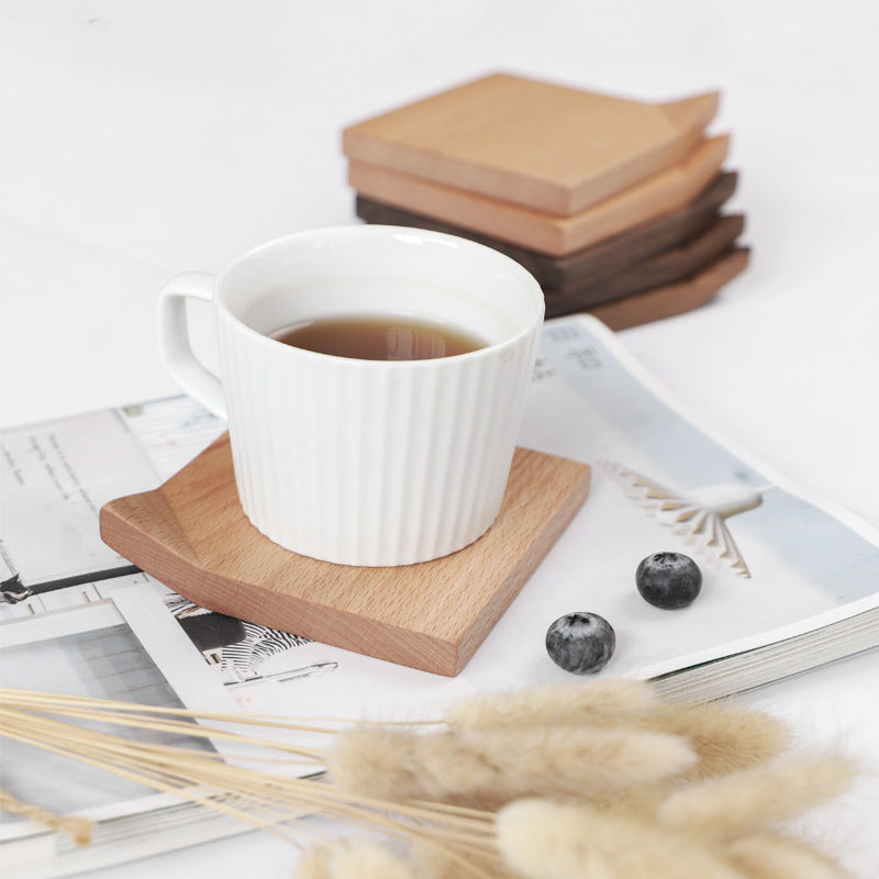 Black Walnut Corner Coaster Solid Wood Heat-Insulating Tea Set Cushion Creative Cup Holder Pot Bearing Accessories - American Smart