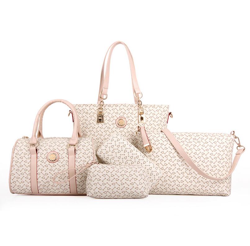 Eprolo women's handbag set with shoulder bag, tote, clutch, and key holder, featuring stylish and versatile bag designs.