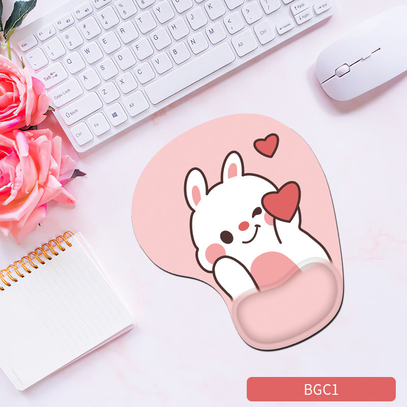 Eprolo silicone wrist mouse pad for women, soft, non-slip, thick hand rest cushion designed for comfortable computer use.