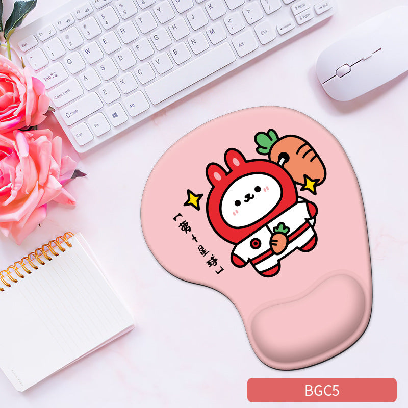 Eprolo silicone wrist mouse pad for women, soft, comfortable, non-slip hand rest, thick, cute game pad for computer use