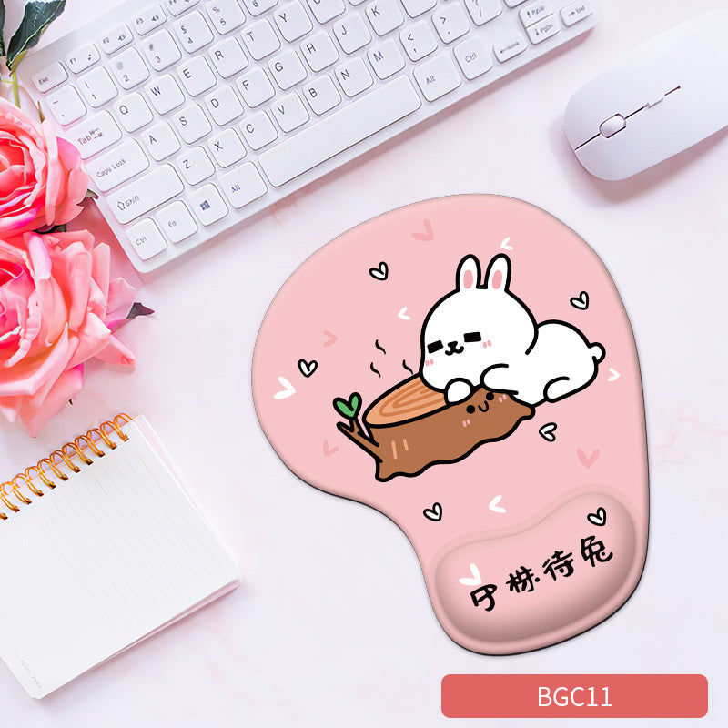 Eprolo silicone wrist mouse pad for women with soft, non-slip hand rest, thick, comfortable, and cute gaming wrist support.