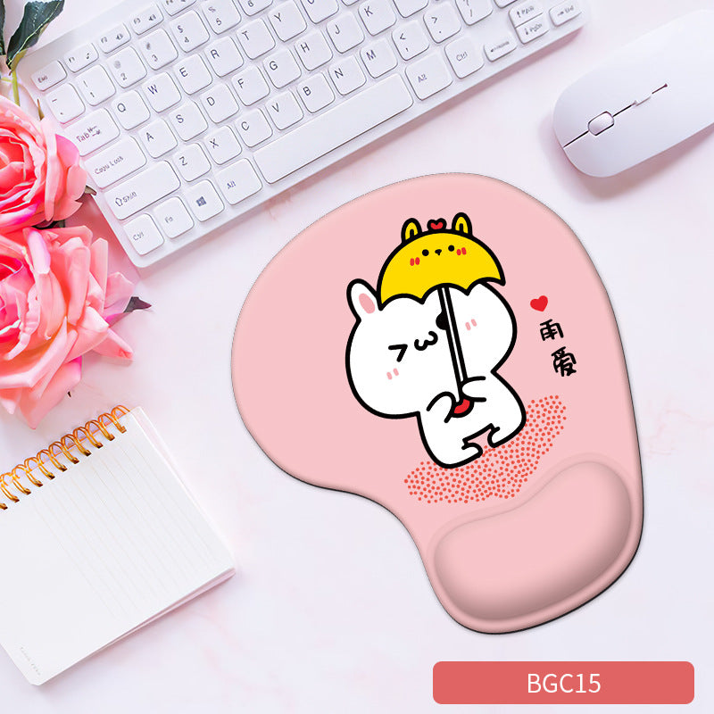 Eprolo silicone wrist mouse pad for women, soft, non-slip hand rest, thick and comfortable for computer gaming and work.