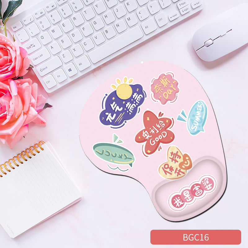 Eprolo silicone wrist mouse pad for women, soft, non-slip, thick, comfortable hand rest, ideal for gaming and computer use.