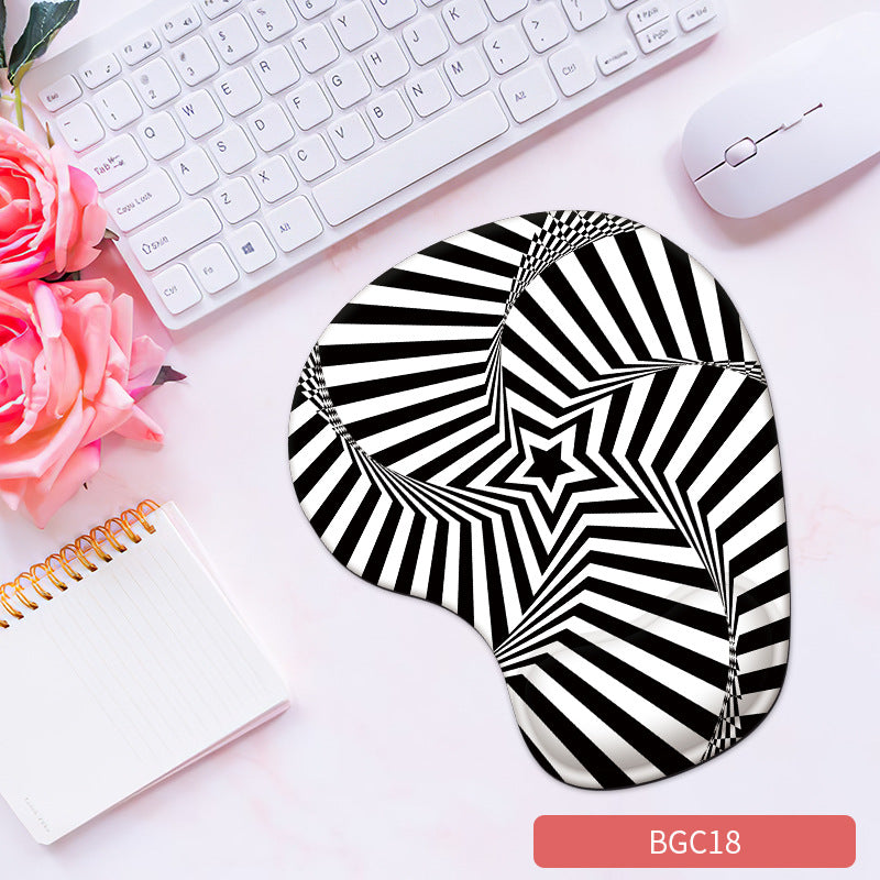 Eprolo silicone wrist mouse pad for women, soft, non-slip, comfortable hand rest and thick cushion for gaming and computer use