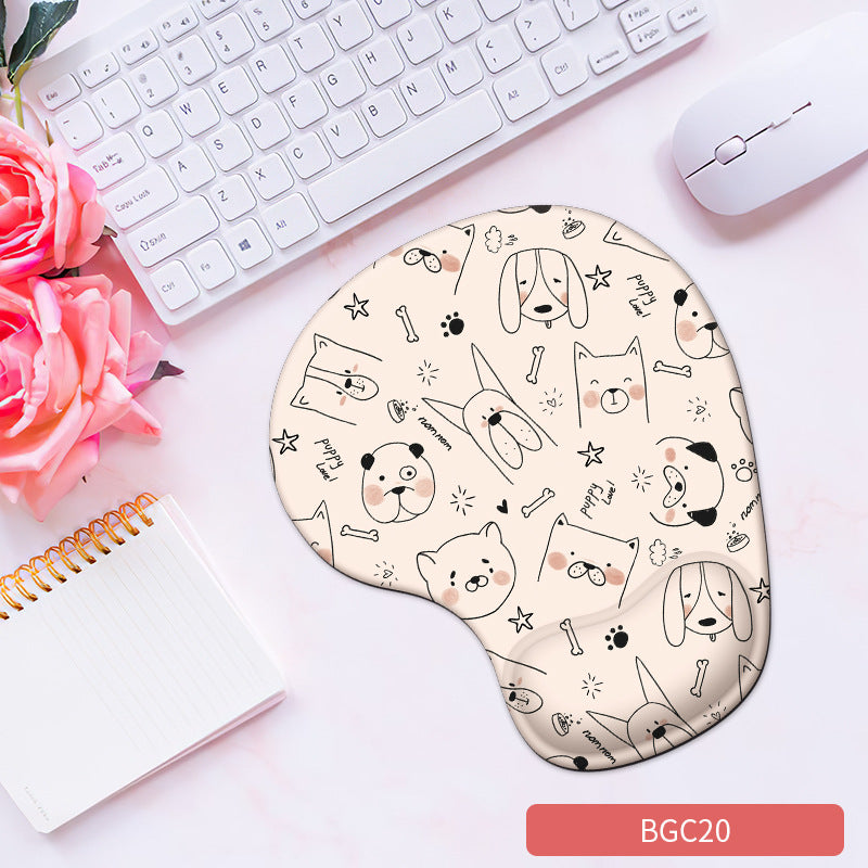 Soft silicone wrist rest mouse pad by eprolo featuring a comfortable, non-slip design and cute, thick hand support for gaming or work.