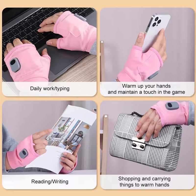 eprolo rechargeable winter heated gloves with USB power, suitable for outdoor activities like skiing, cycling, and motorcycling.