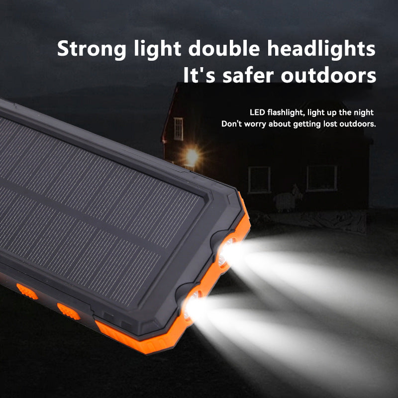 Eprolo ultra-thin 20000mAh solar power bank with built-in compass and three-proof design for outdoor use