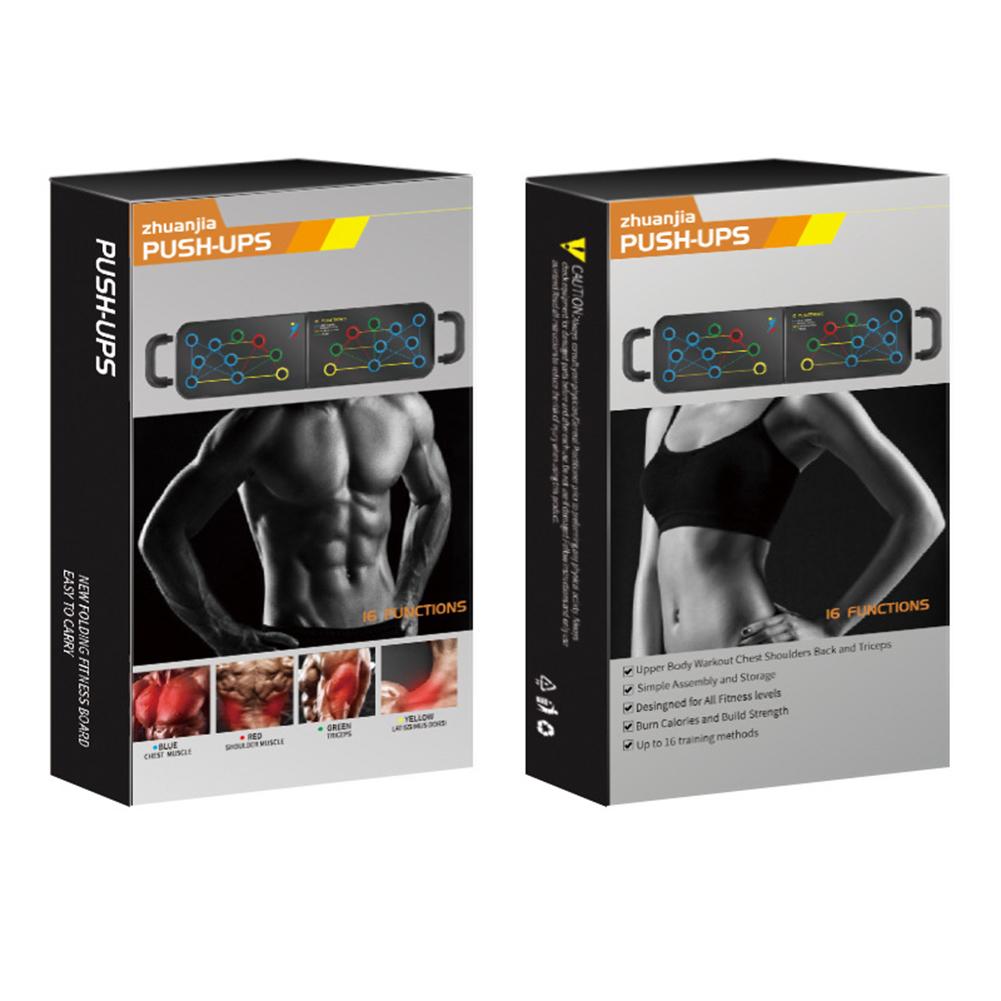 Eprolo 16-in-1 foldable push-up board with high-quality handles for muscle training and fitness workouts.