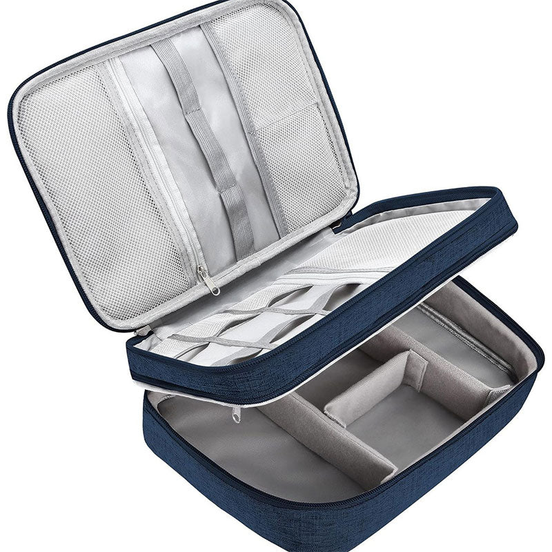 eprolo waterproof travel cable organizer bag with digital electronics storage for USB cables, chargers, and gadgets