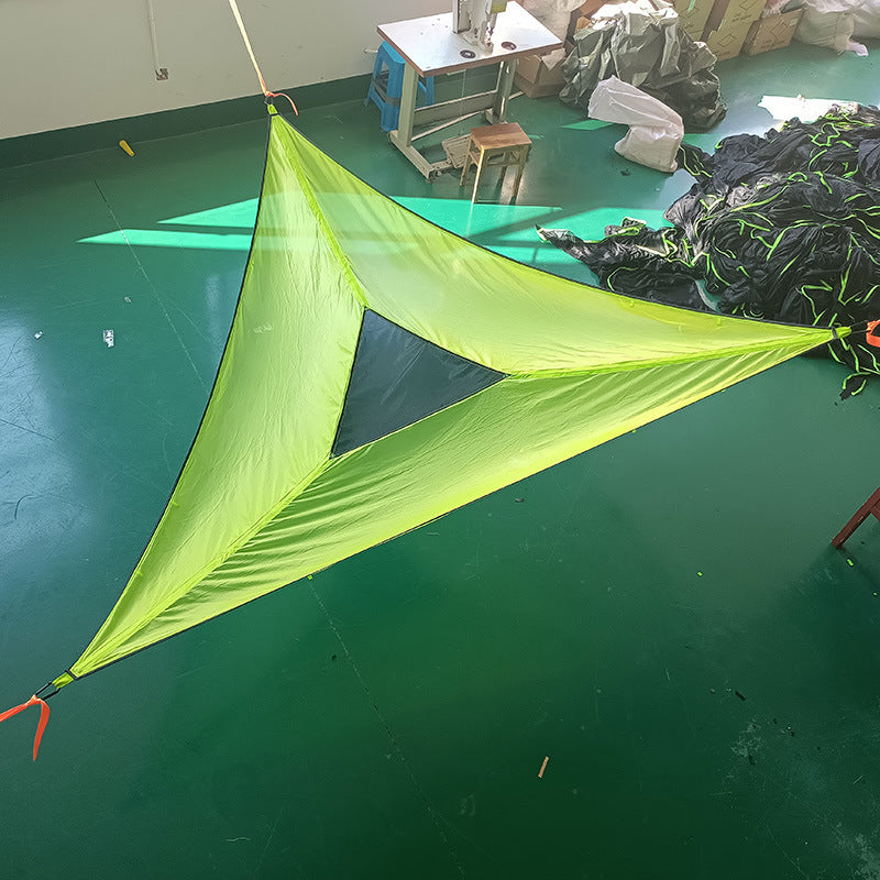 Aerial Multiplayer Triangle Hammock Folding Portable Mesh Mesh Hammock Aerial Tree Tent Leisure Mesh Bed - American Smart