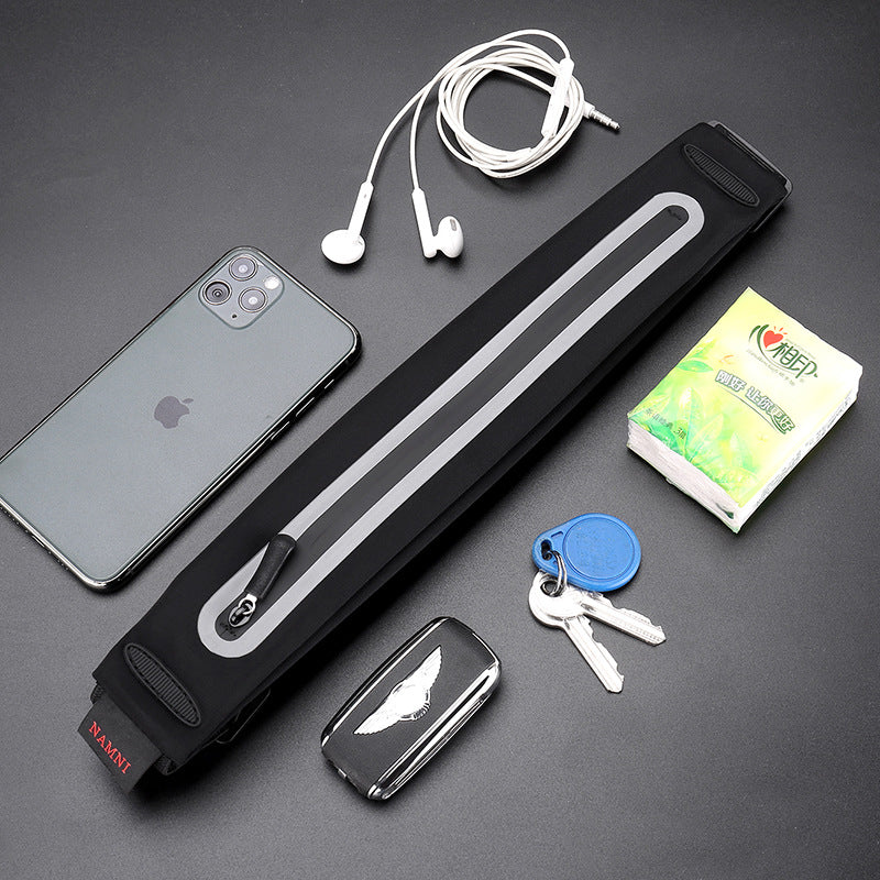 Eprolo women's and men's waterproof running waist bag with ultra-thin design, mobile phone holder, and multifunctional fitness belt.
