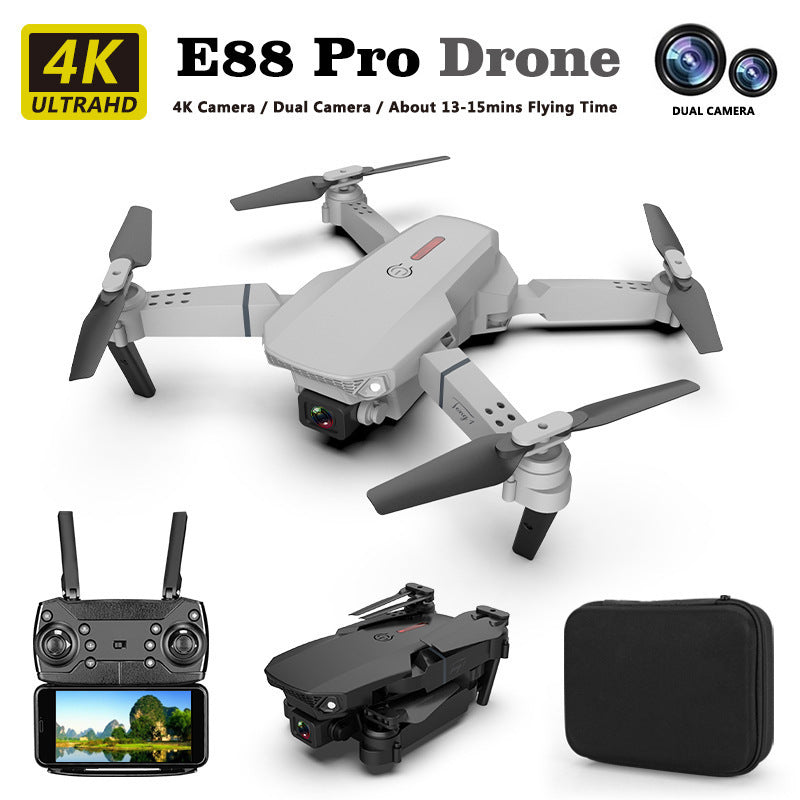 E88 Drone HD Camera Quadcopter Long Range Air Pressure Fixed Height Children's Remote Control Aircraft Drone - American Smart