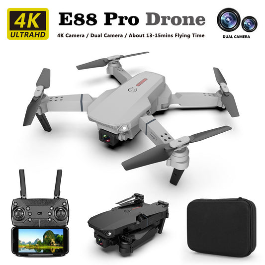 E88 Drone HD Camera Quadcopter Long Range Air Pressure Fixed Height Children's Remote Control Aircraft Drone - American Smart