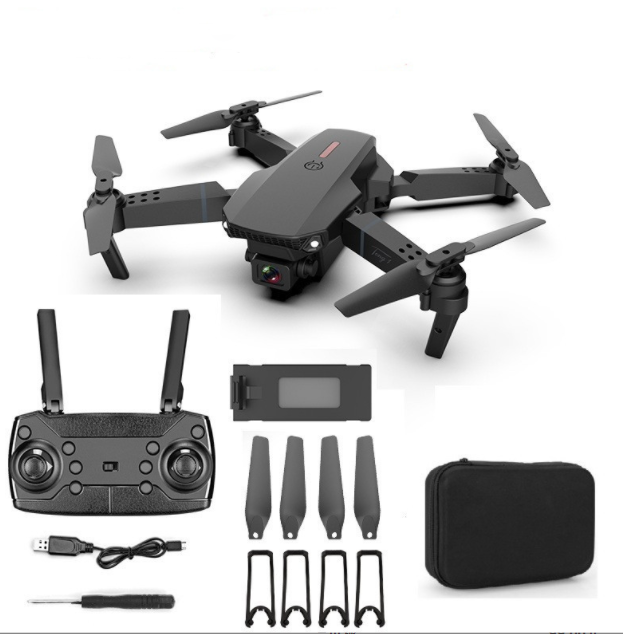 E88 Drone HD Camera Quadcopter Long Range Air Pressure Fixed Height Children's Remote Control Aircraft Drone - American Smart