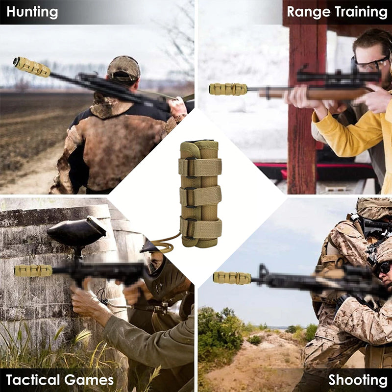 eprolo 1200°F heat guard for airsoft and hunting silencers, 5 to 9 inch silencer cover with durable protective material